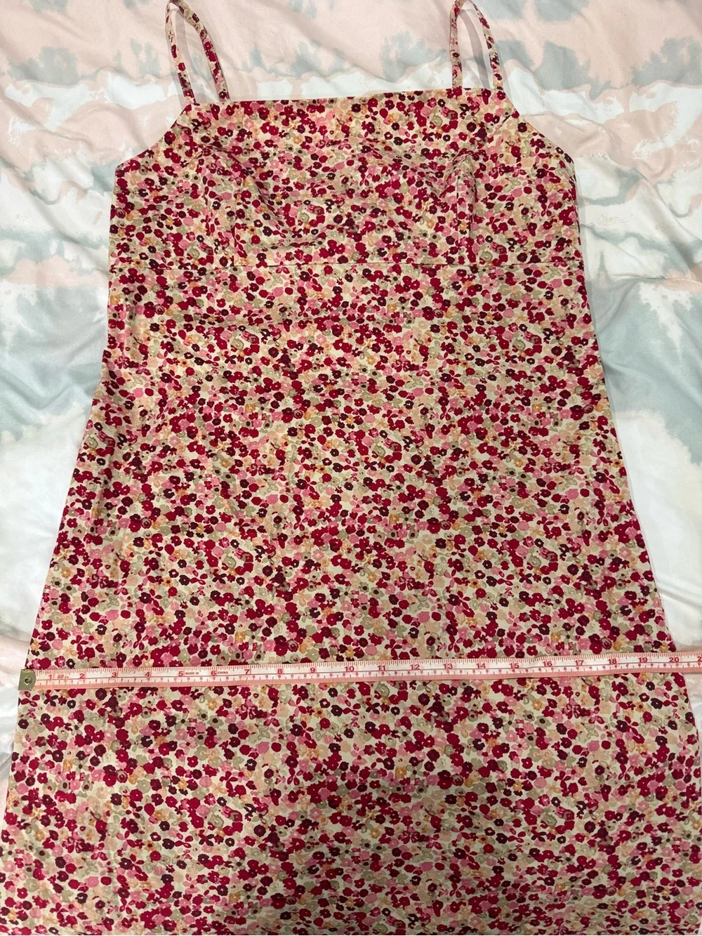 90s Vintage Floral Slip Dress Midi Minimalist /Boho / Grunge / Fits Modern Small - Picture 10 of 11